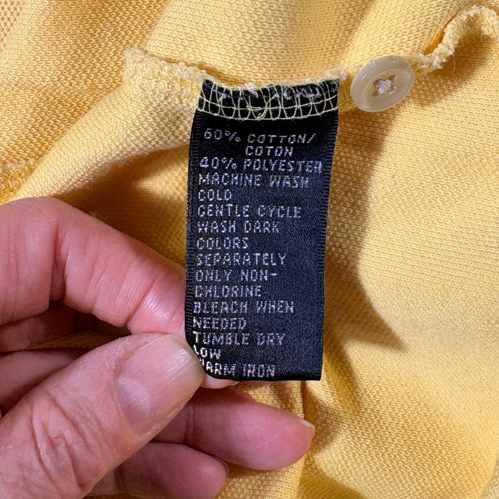 Greg Norman Mickey Mouse Golf Polo Shirt Mens XL Yellow Play Dry Pique Disney - Picture 9 of 15
